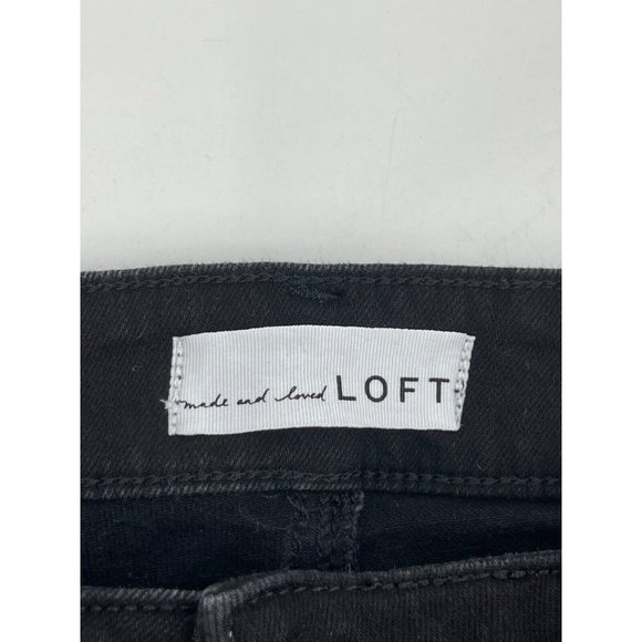 Ann Taylor Made and Loved Loft Women's Curvy Skinny Jeans Size 6 Hi-Rise Black - Picture 4 of 11